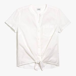 NWT! JCREW Tie-front button-up shirt- Size Small